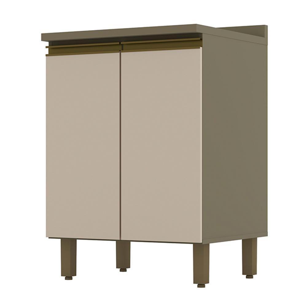 Balcão 2 Portas 60cm Connect Duna-cristal Com Tampo - Móveis Henn Duna-cristal - 1