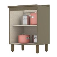 Balcão 2 Portas 60cm Connect Duna-cristal Com Tampo - Móveis Henn Duna-cristal - 2