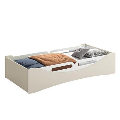 Cama Evolutiva Luna Areia Fosco Com 2 Kits Proteção Lateral Usinada E Colchão D20 - Reller Móveis Areia Fosco