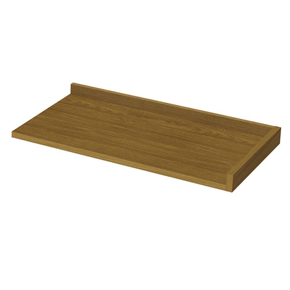 Balcão Canto Reto 1 Porta Americana Branco Com Tampo Nature - Móveis Henn Branco-nature - 5