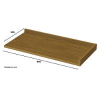 Balcão Canto Reto 1 Porta Americana Branco Com Tampo Nature - Móveis Henn Branco-nature - 6