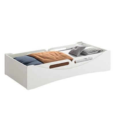 Cama Evolutiva Luna Branco Fosco, 2 Kits Proteção Lateral Usinada E Colchão D33 - Reller Móveis Branco Fosco
