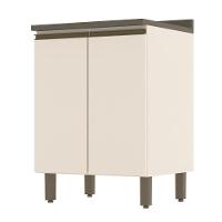 Balcão 2 Portas 60cm Connect Off White-duna Com Tampo - Móveis Henn Off White-duna - 1