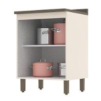 Balcão 2 Portas 60cm Connect Off White-duna Com Tampo - Móveis Henn Off White-duna - 2