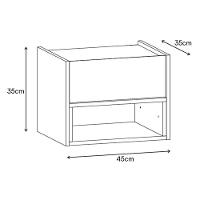 Mesa De Cabeceira Suspensa Florença 1 Gaveta Off White-cedro - Casa D Off White-cedro - 5