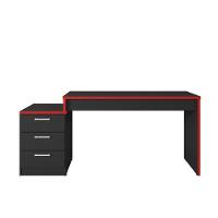 Mesa Para Computador Desk Gamer Drx-5000 Preto-vermelho - Pr Móveis Preto-vermelho - 2