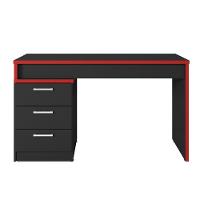 Mesa Para Computador Desk Gamer Drx-5000 Preto-vermelho - Pr Móveis Preto-vermelho