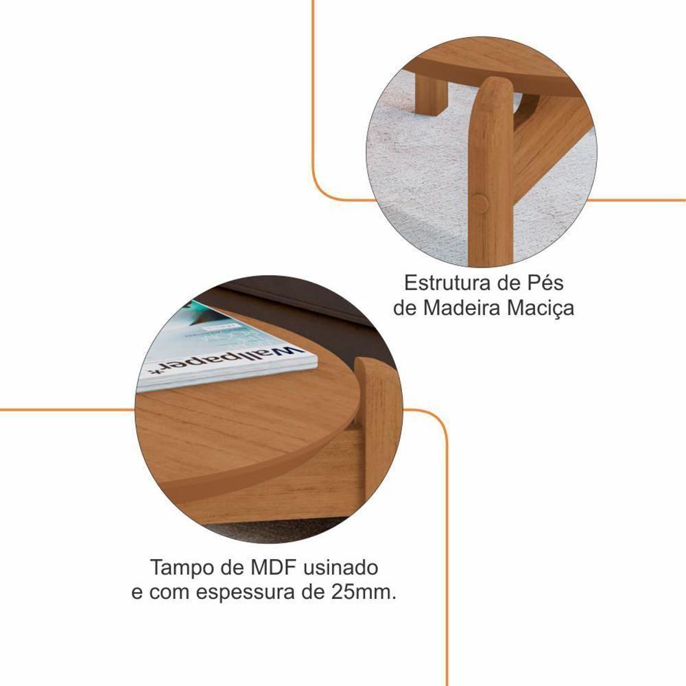 Mesa De Centro Lizz Oblonga Cedro - Casa D Cedro - 4