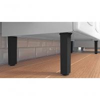 Balcão Aço 3 Portas 2 Gavetas C-tampo Rose - Itatiaia Preto - 6