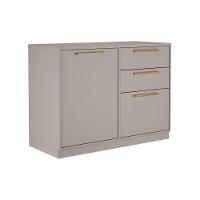 Balcão 1 Porta 3 Gavetas 120cm Com Tampo E Dobradiças Slow Motion Essence - Itatiaia Fendi - 1