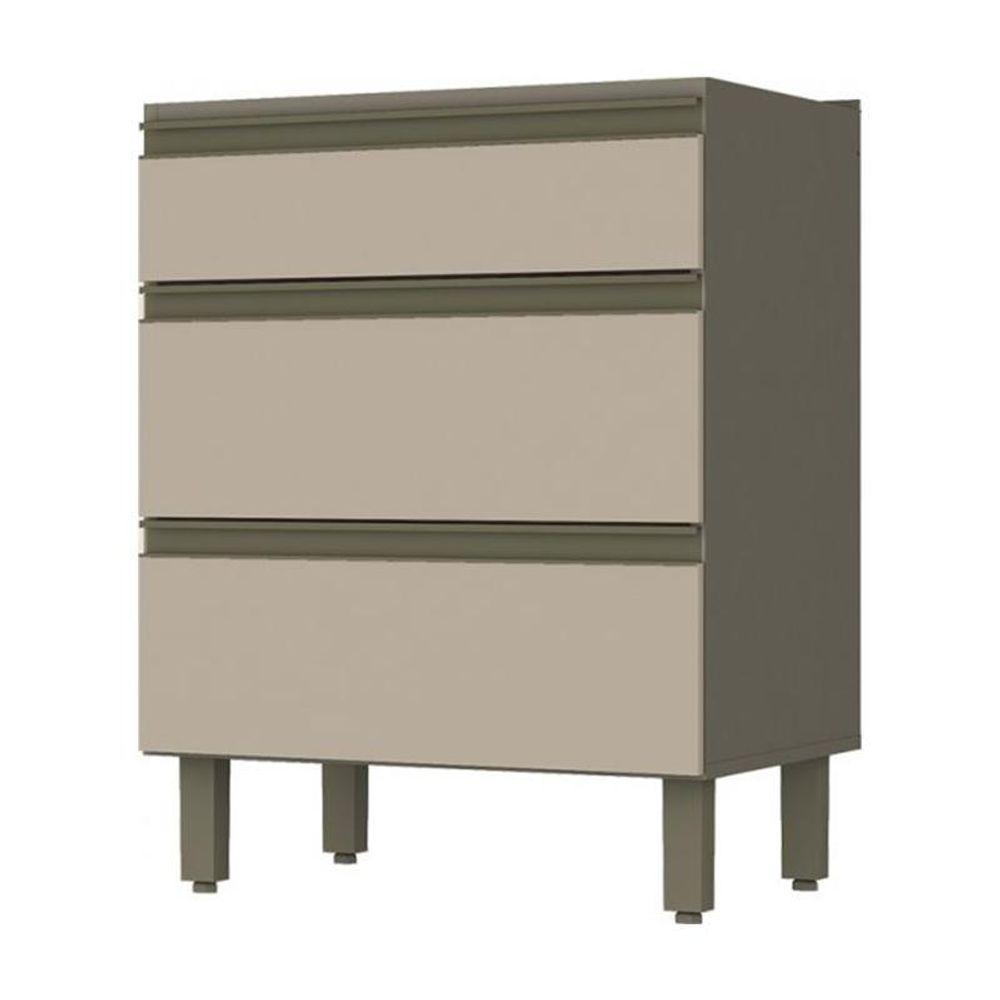 Balcão 3 Gavetas 60cm Connect Duna-cristal - Móveis Henn Duna-cristal - 1