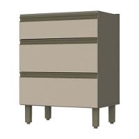 Balcão 3 Gavetas 60cm Connect Duna-cristal - Móveis Henn Duna-cristal - 1