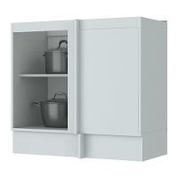 Balcão Canto Reto 1 Porta Sem Tampo Americana Branco - Móveis Henn Branco Hp - 2