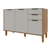 Balcão De Cozinha Toronto 120cm 3 Portas E 2 Gavetas Freijó-off White Sem Tampo - Indékes Freijó-off White - 1