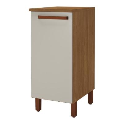 Balcão De Cozinha Monza 40cm Freijó-off White Com Tampo Mdf - Indékes Freijó-off White