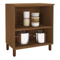 Balcão De Cozinha Monza 80cm Freijó-chumbo Com Tampo Mdf - Indékes Freijó-chumbo - 2