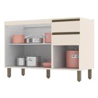 Balcão Pia 2 Gavetas 3 Portas Sem Tampo Connect Off White - Móveis Henn Off White - 2