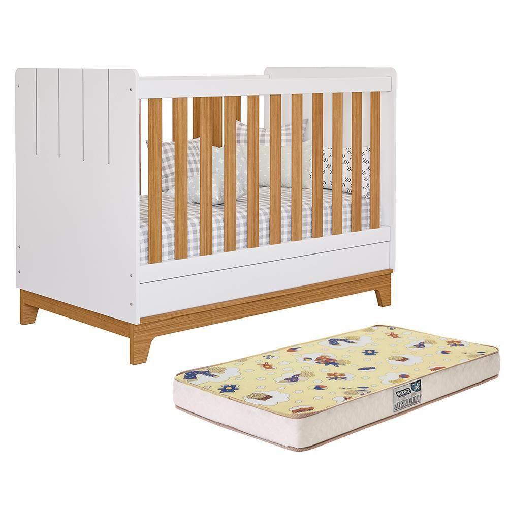 Berço Mini Cama Biscoito Branco-nature Com Colchão Supreme - Permóbili Baby Branco-nature - 1