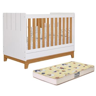 Berço Mini Cama Biscoito Branco-nature Com Colchão Supreme - Permóbili Baby Branco-nature