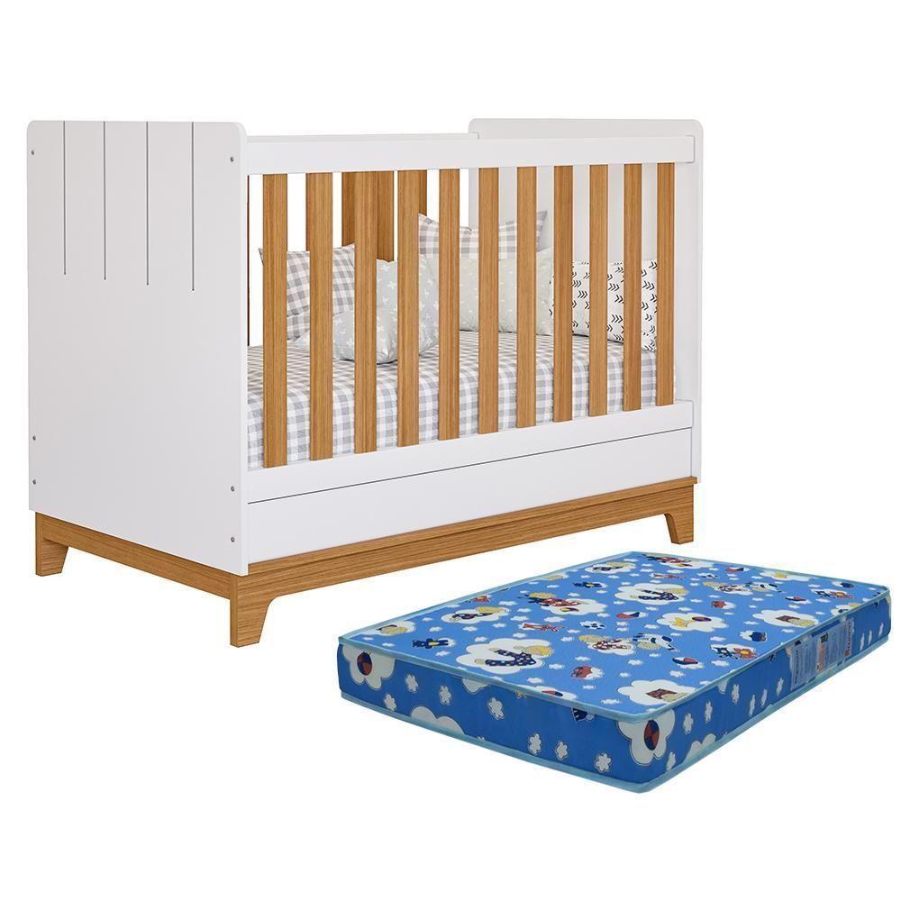 Berço Mini Cama Biscoito Branco-nature Com Colchão Physical - Permóbili Baby Branco-nature - 1