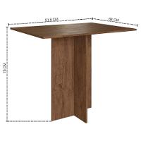 Mesa De Jantar Talita 91,8x68 Com Tampo Em Mdp E 4 Cadeiras Noce-preto - Indekés Noce-preto - 3