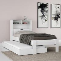 Bicama Solteiro Invicta Com Baú Branco - Pr Móveis Branco - 4