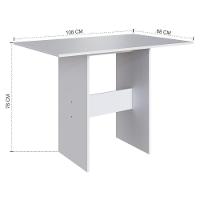 Mesa De Jantar Karla 108x68 Com Tampo Em Mdp E 4 Cadeiras Branco-preto - Indekés Branco-preto - 3