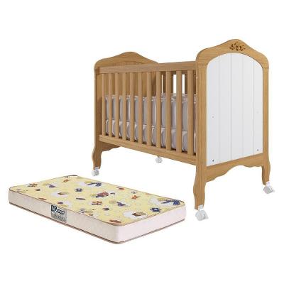 Berço Mini Cama Harmonia Nature-branco Com Colchão Supreme - Permóbili Baby Nature-branco