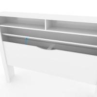 Cama Casal Invicta Com Baú Branco - Pr Móveis Branco - 3