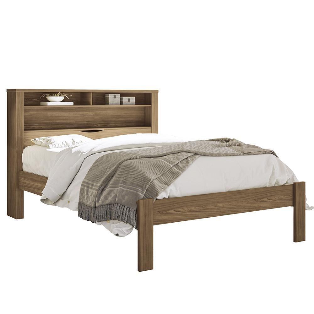 Cama Casal Invicta Com Baú Jatobá - Pr Móveis Jatobá - 1