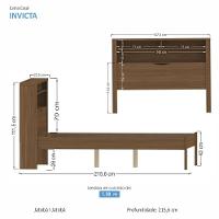 Cama Casal Invicta Com Baú Jatobá - Pr Móveis Jatobá - 3
