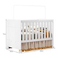 Dormitório Infantil New Katatau Guarda Roupa, Cômoda E Berço Mini Cama Branco Fosco - Reller Móveis Branco Fosco - 6