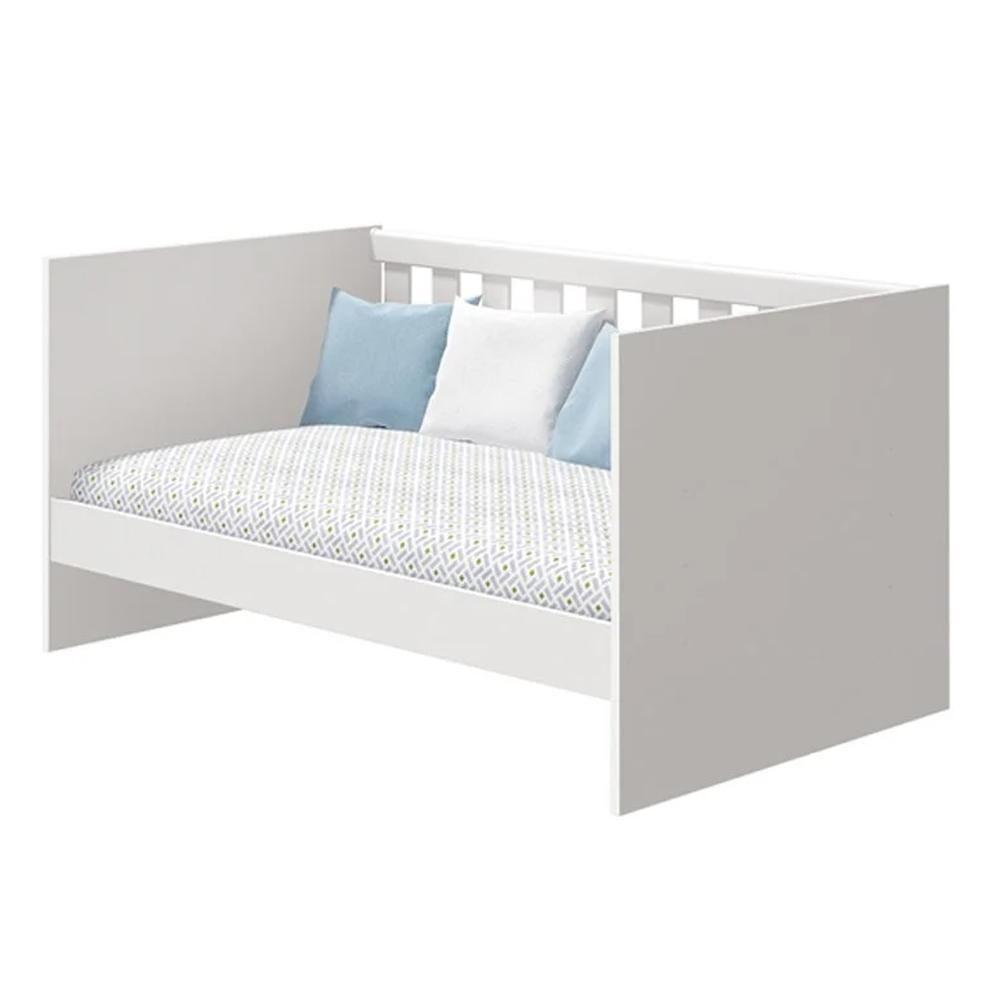 Jogo De Quarto Infantil New Katatau Guarda Roupa E Berço Mini Cama Branco Fosco - Reller Móveis Branco Fosco - 5