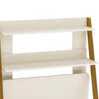 Estante Escrivaninha Simba Areia Fosco Com Pés Amadeirado - Reller Móveis Areia Fosco