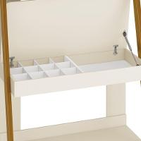 Estante Escrivaninha Simba Areia Fosco Com Pés Amadeirado - Reller Móveis Areia Fosco - 5