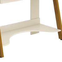 Estante Escrivaninha Simba Areia Fosco Com Pés Amadeirado - Reller Móveis Areia Fosco - 6