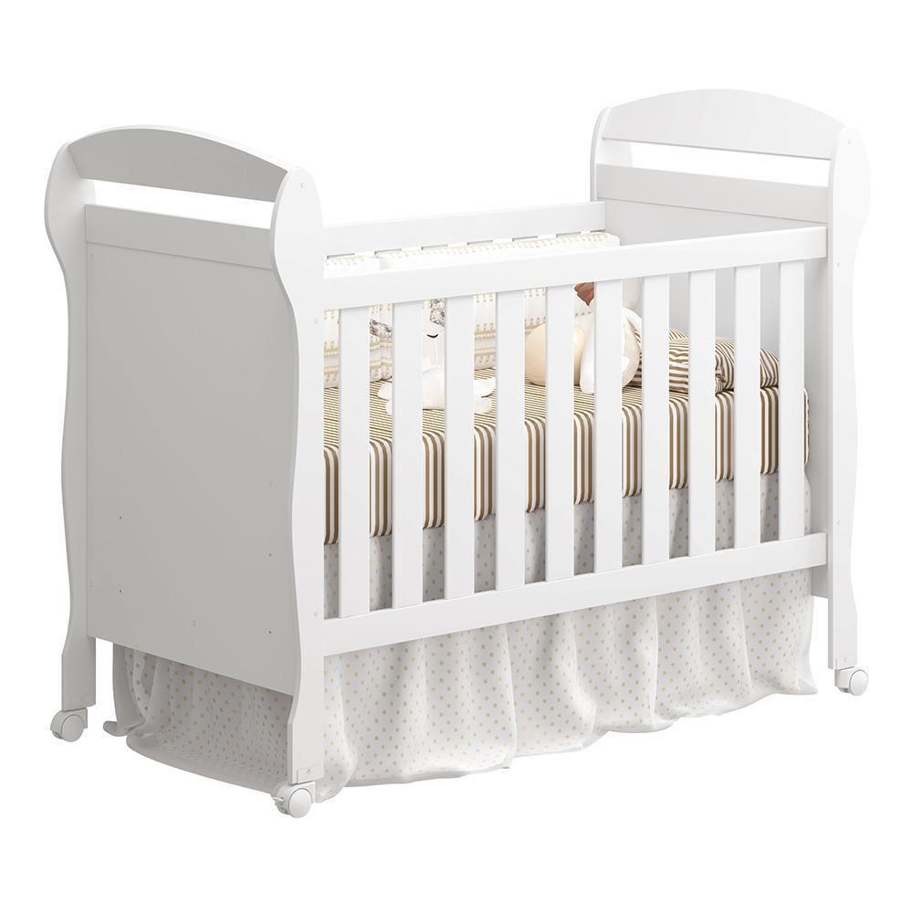 Jogo De Quarto Infantil Cômoda Zaki E Berço Mini Cama Danny Branco Fosco - Reller Móveis Branco Fosco - 5