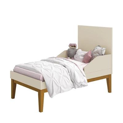 Conjunto de Quarto Infantil Classic com Cômoda 3 Gavetas em MDF Amadeirado Reller Móveis