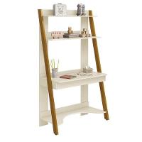 Jogo De Quarto Infantil Simba Estante Escrivaninha E Cama Areia Fosco Com Pés Amadeirado - Reller Móveis Areia Fosco - 3