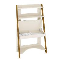 Jogo De Quarto Infantil Simba Estante Escrivaninha E Cama Areia Fosco Com Pés Amadeirado - Reller Móveis Areia Fosco