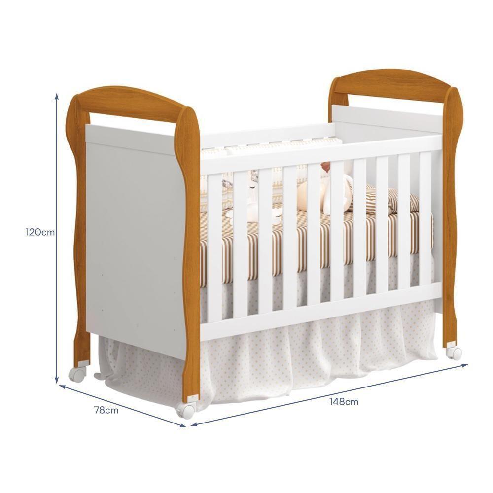 Jogo De Quarto Infantil Cômoda Zaki E Berço Mini Cama Danny Branco Fosco-savana - Reller Móveis Branco Fosco-savana - 7