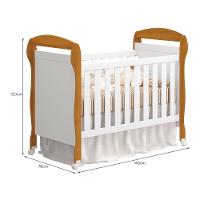 Jogo De Quarto Infantil Cômoda Zaki E Berço Mini Cama Danny Branco Fosco-savana - Reller Móveis Branco Fosco-savana - 7