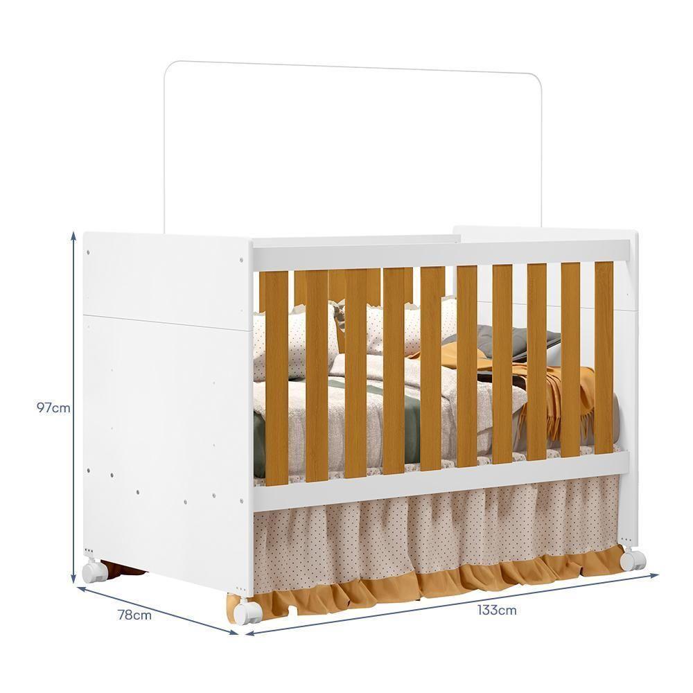 Jogo De Quarto Infantil New Katatau Cômoda E Berço Mini Cama Branco Fosco-savana - Reller Móveis Branco Fosco-savana - 7