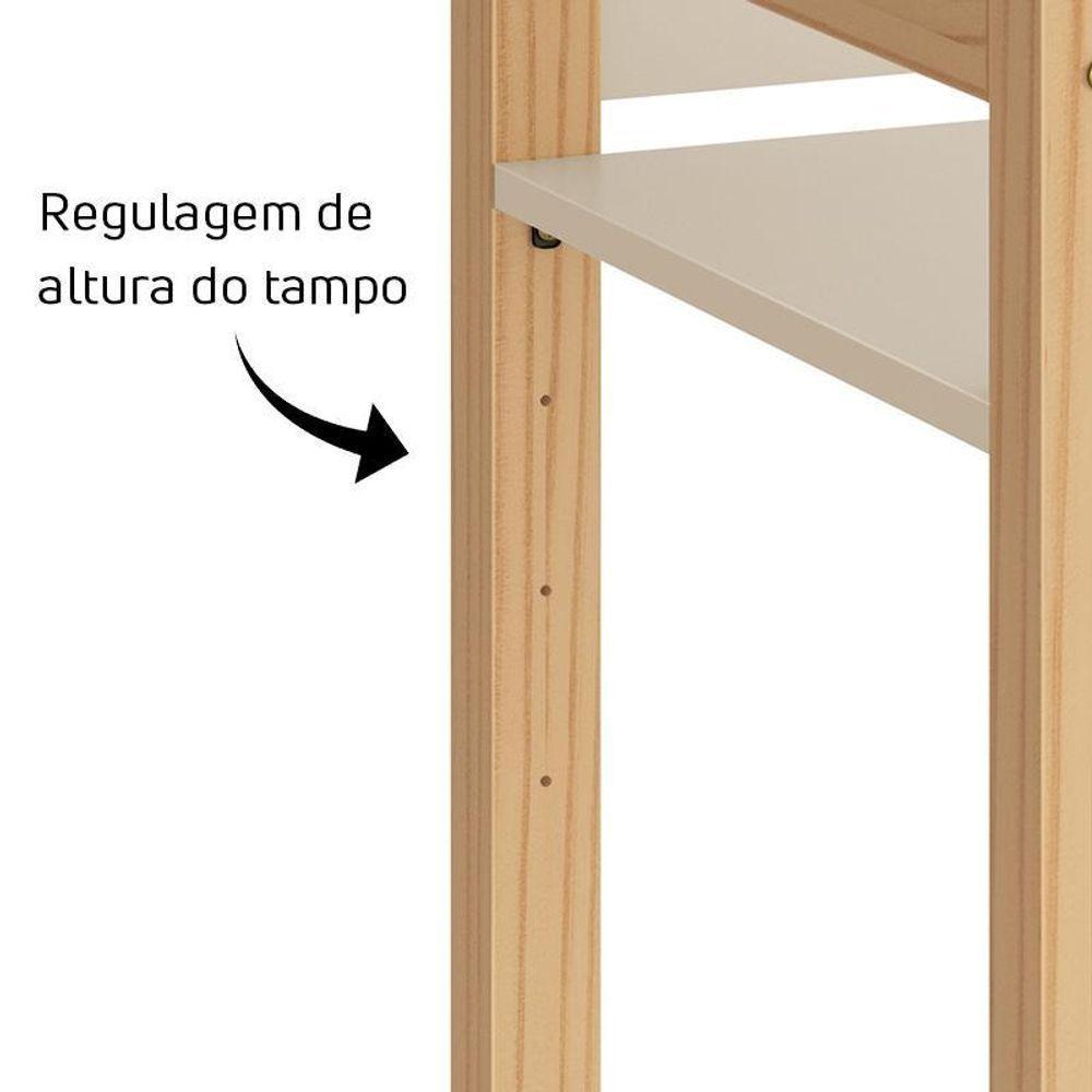 Mesa Infantil Zoe Areia Fosco-madeira Natural - Reller Móveis Areia Fosco-madeira Natural - 4