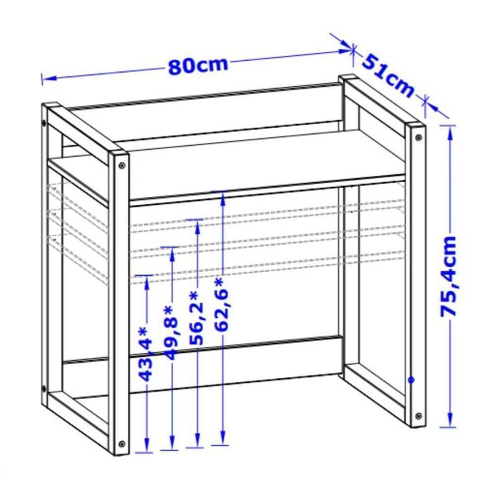 Mesa Infantil Zoe Areia Fosco-madeira Natural - Reller Móveis Areia Fosco-madeira Natural - 6