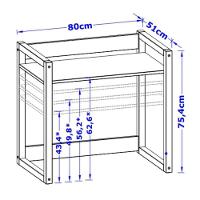 Mesa Infantil Zoe Areia Fosco-madeira Natural - Reller Móveis Areia Fosco-madeira Natural - 6