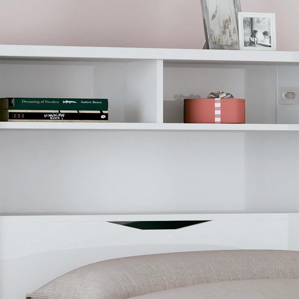 Cama Solteiro Invicta Com Baú E 2 Gavetas Branco - Santos Andirá Branco - 3