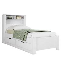 Cama Solteiro Invicta Com Baú E 2 Gavetas Branco - Santos Andirá Branco - 1