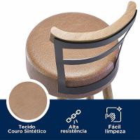 Conjunto Mesa Bistrô Viena E 2 Banquetas Moscou 98cm Amarula - Salaone Amarula