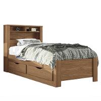 Cama Solteiro Invicta Com Baú E 2 Gavetas Jatobá - Santos Andirá Jatobá - 1